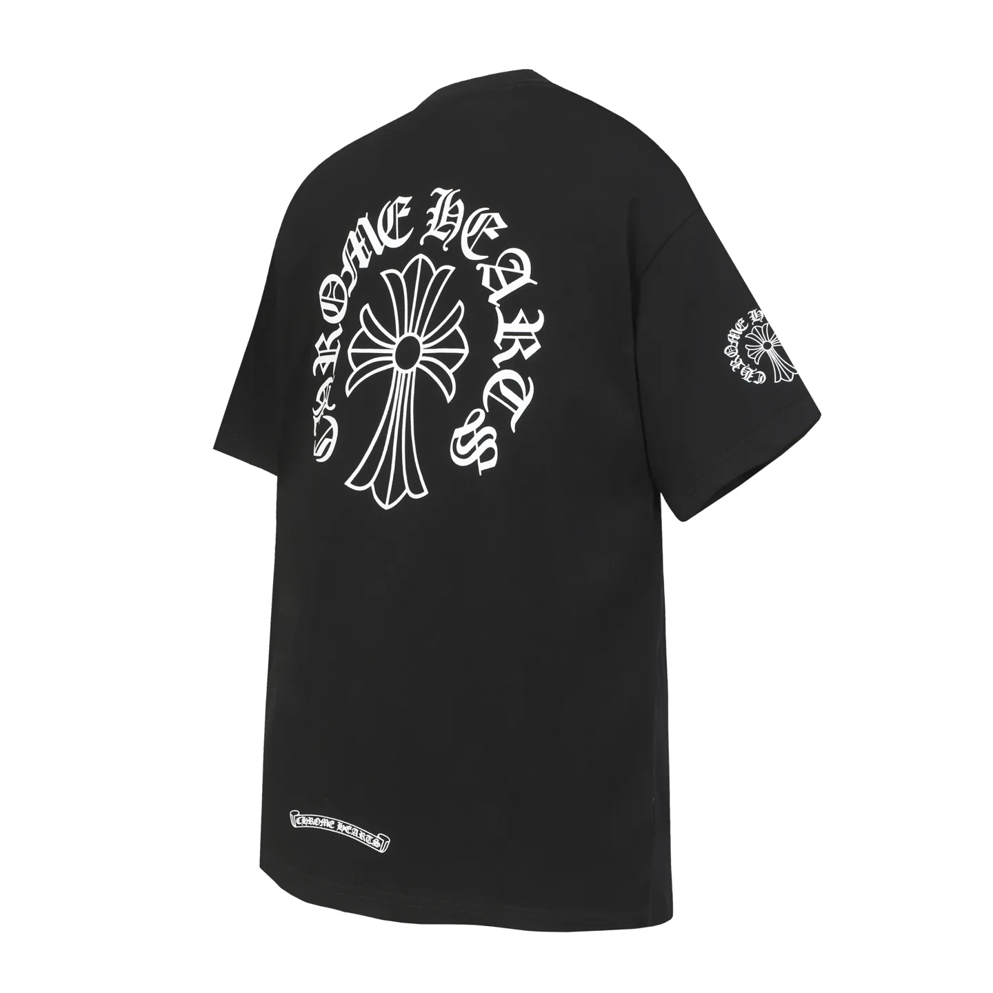 P150 2208 - Chrome Hearts/Chrome Hearts Sanskrit cross letter printed short-sleeved T-shirt - High weight, high density and high quality. The wool is soft, delicate and skin-friendly. It feels soft and silky. It has excellent warmth and skin-friendly properties. - Customized weaving and dyeing, no color difference, regardless of fabric or workmanship details. Rolled over the ordinary version on the market -Colour: black white -Size: S M L XL